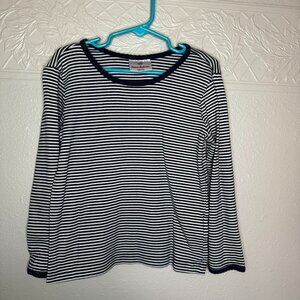 Hanna Andersson Navy Stripe Shirt Size 110